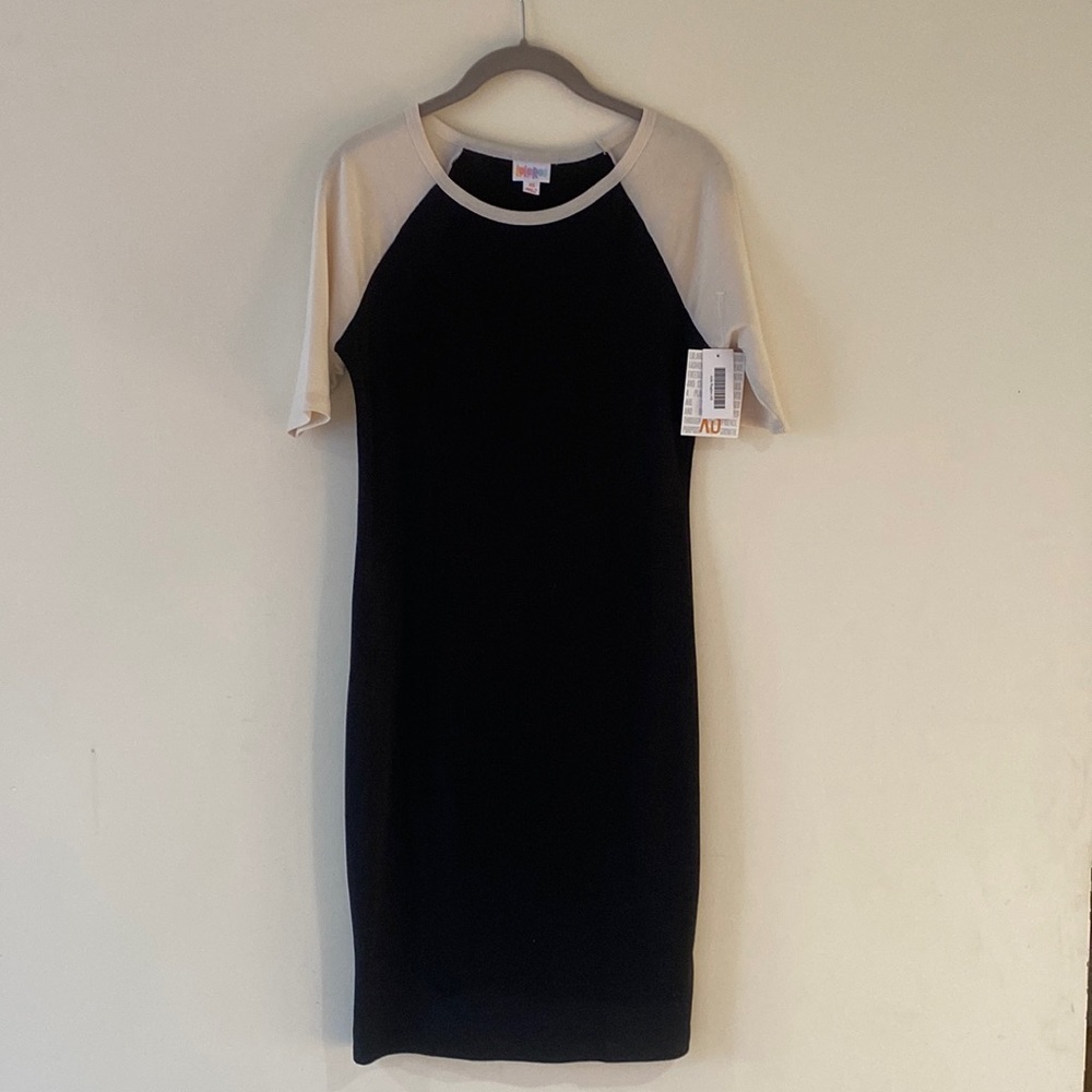 Tan and Black LuLaRoe Julia dress